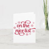 Carte On The Nice List Christmas Toddler Toddler (Devant)