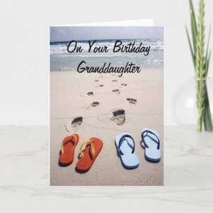 CARTE ON YOUR BIRTHDAY **GRANDDAUGTHER** BEACH STYLE