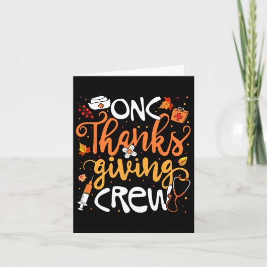 Carte Onc Thanksgiving Crew Oncology Certified Nurse Gir (Devant)