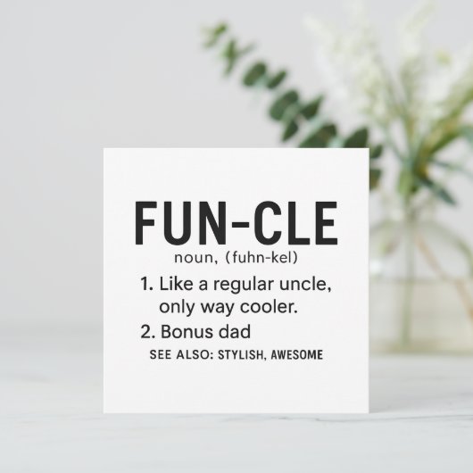 Carte Oncle Anniversaire (Debout devant)