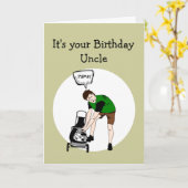 Carte Oncle Anniversaire Drôle Insulte de tondeuse (Fleur jaune)