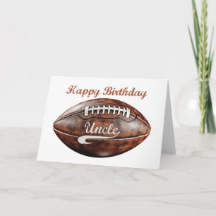 Carte Oncle Anniversaire Grunge Large Football Sports