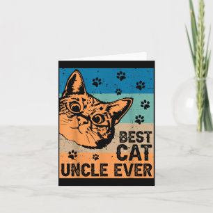 Carte Oncle Chat Drôle Chaton Tabby Moustaches Propriéta