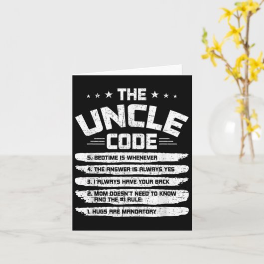 Carte Oncle Code Oncle (Fleur jaune)