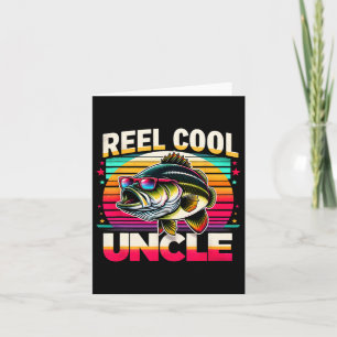Carte Oncle Cool de bobine drôle par la pêche oncle de p