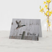 Carte Oncle d'anniversaire (Fleur jaune)