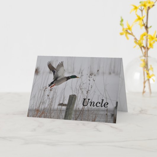 Carte Oncle d'anniversaire (Fleur jaune)