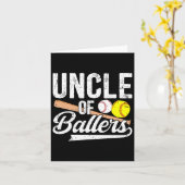 Carte Oncle De Ballers Baseball Softball Oncle (Fleur jaune)