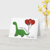 Carte Oncle de Dinosaur 60e anniversaire (Fleur jaune)