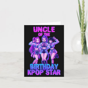 Carte Oncle de la fille d'anniversaire K-p Star Musique 