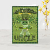 Carte Oncle du jour de St Patrick (Fleur jaune)