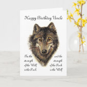 Carte Oncle fait sur commande Birthday - citation de (Fleur jaune)
