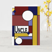 Carte Oncle - fête des pères heureuse à l'original (Fleur jaune)