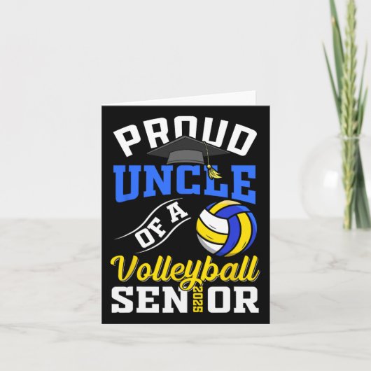 Carte Oncle fier d'une senior de volley 2025 (Devant)