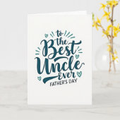 Carte Oncle Incroyable Turquoise (Fleur jaune)
