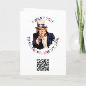 Carte Oncle Sam Je Veux Que Vous Fêtiez Comme Son 1776 (Dos)