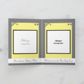 Carte Oncle, tu es le meilleur anniversaire gris jaune (Intérieur)