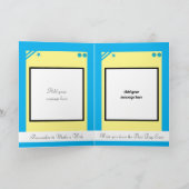 Carte Oncle, tu es le meilleur anniversaire jaune turquo (Intérieur)