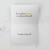 Carte "One Bright Spot" Je Vous Manque Personnalisé (Intérieur)