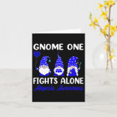 Carte One Fights Alone Ruban Bleu de Sensibilisation à l (Fleur jaune)
