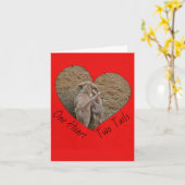 Carte One Heart Two Tails - Chiots Walking Together (Fleur jaune)