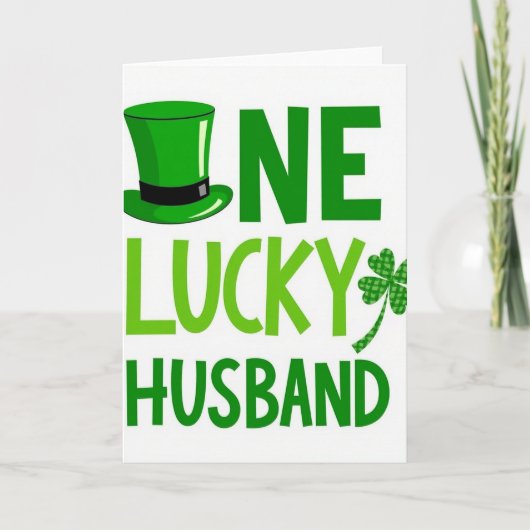 Carte One Lucky Husband St Patricks Card (Devant)