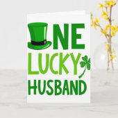 Carte One Lucky Husband St Patricks Card (Fleur jaune)