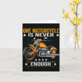 Carte One Motorcycle Is Never Enough - Funny Biker Quote (Fleur jaune)