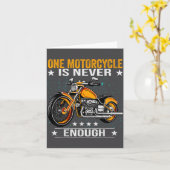 Carte One Motorcycle Is Never Enough - Funny Biker Quote (Fleur jaune)