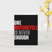 Carte One Motorcycle Is Never Enough Funny Biker Quote F (Fleur jaune)