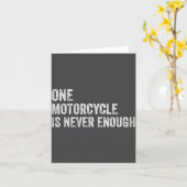 Carte One Motorcycle Is Never Enough Funny Motorcycle Bi (Fleur jaune)