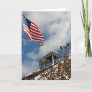 Carte One Room School & American Flag, Happy 4 juillet