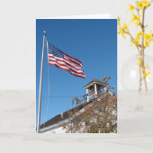 Carte One Room School et American Flag (Fleur jaune)