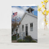 Carte One Room School et American Flag (Fleur jaune)