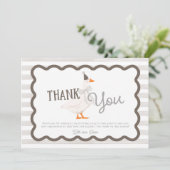 Carte One Silly Goose Boy 1st Birthday Thank You (Debout devant)