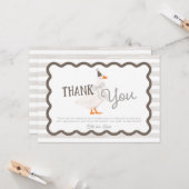 Carte One Silly Goose Boy 1st Birthday Thank You (Devant/Arrière en situation)