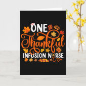 Carte One Thankful Infusion Nurse Funny Fall Autumn Than (Fleur jaune)