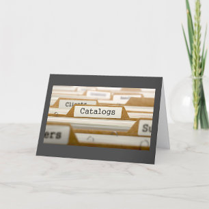 Carte Onglet Catalogues de dossiers de fichiers vintages