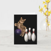 Carte Onglet Funny Chat Bowling (Fleur jaune)