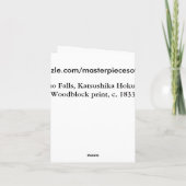 Carte Ono Falls Hokusai Art japonais (Dos)