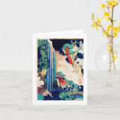 Carte Ono Falls Hokusai Art japonais (Fleur jaune)
