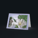 Carte Onomastico, Italian Name Day for Friend<br><div class="desc">White Hibiscus flowers decorate the cover of this Name Day card for a friend.  Texte sur couverture en Italie. Art,  image,  and verse copyright © Shoaff Ballanger Studios.</div>