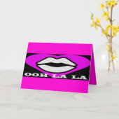 Carte OO La La design thème de beauté rose et noir franç (Fleur jaune)