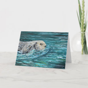Carte Ooh Goody Lunchtime Sea Otter Peinture