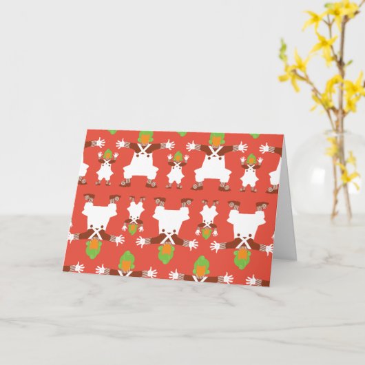 Carte Oompa Loompa Motif dansant (Fleur jaune)