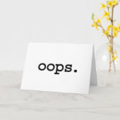 Carte oops. (Fleur jaune)