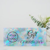Carte opal logo certificat cadeau (Debout devant)