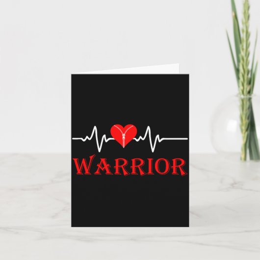 Carte Open Heart Surgery Recovery Survivor Heart Warrior (Devant)