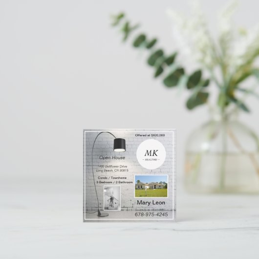 Carte Open House Immobilier - Invitations (Debout devant)