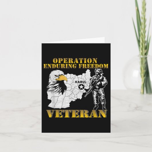 Carte Opération Enduring Freedom Oef Vétéran de Combat V (Devant)